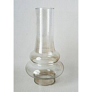 Vintage Gray Smoked Glass Oil Lamp Chimney Shade